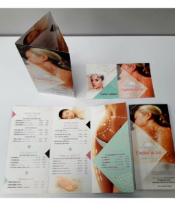 dépliants flyers brochures esthéticiennes salon beauté coiffure Pixellecom